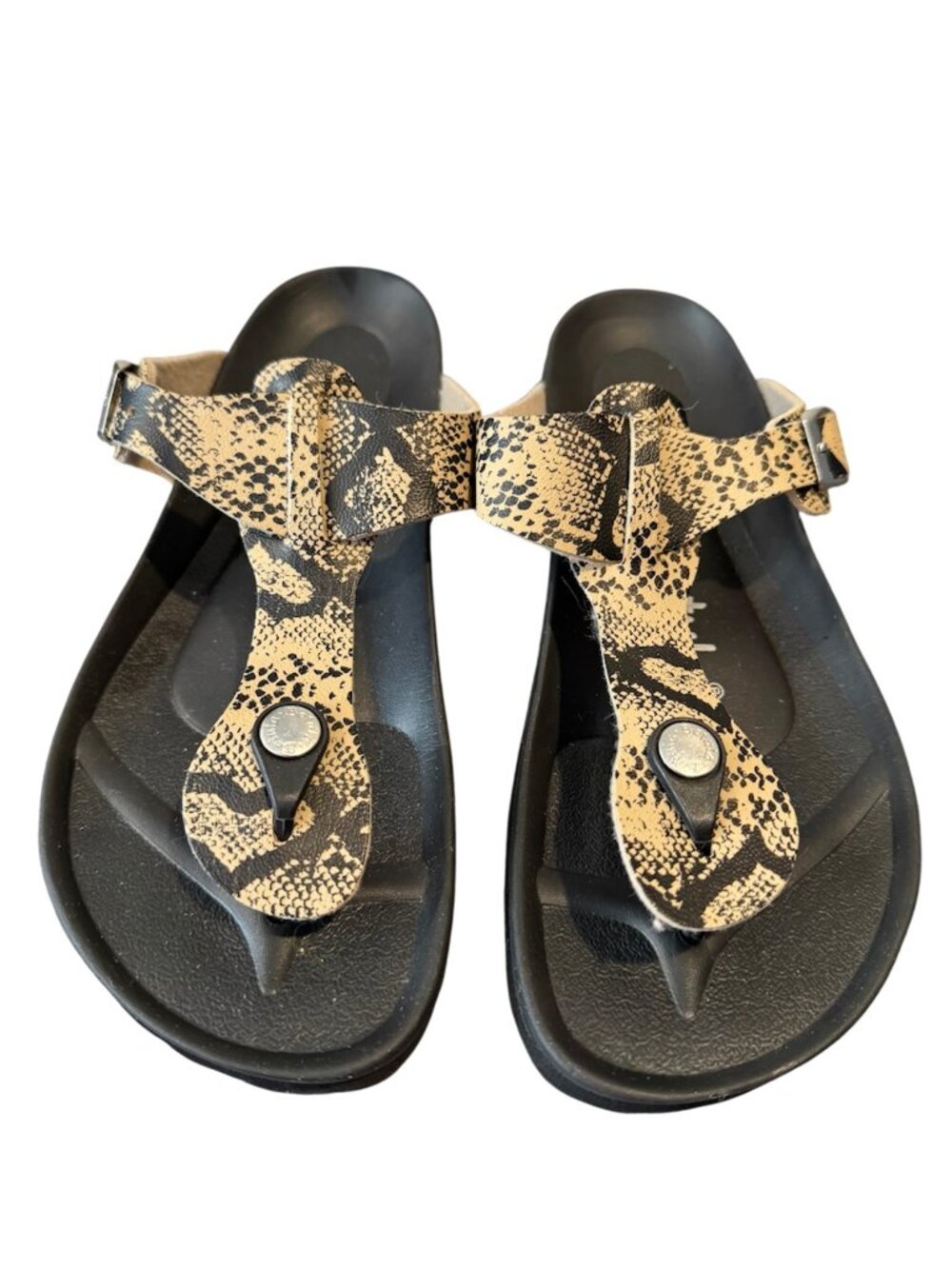 Betula by Birkenstock Thong Sandals EU 38 US 7 - 7.5 Snakeskin Comfort EUC